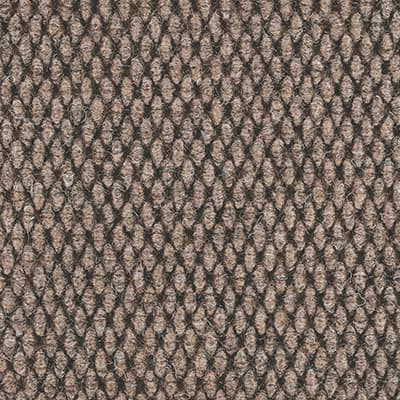 Taupe textured logo mat material
